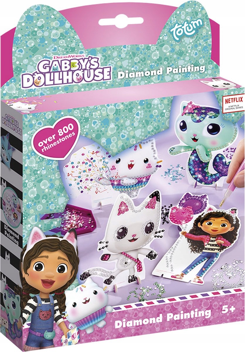 Kreatívna sada - Totum Mosaic Diamond Diamond Diamond Embroidy pre deti Cat Gabi House