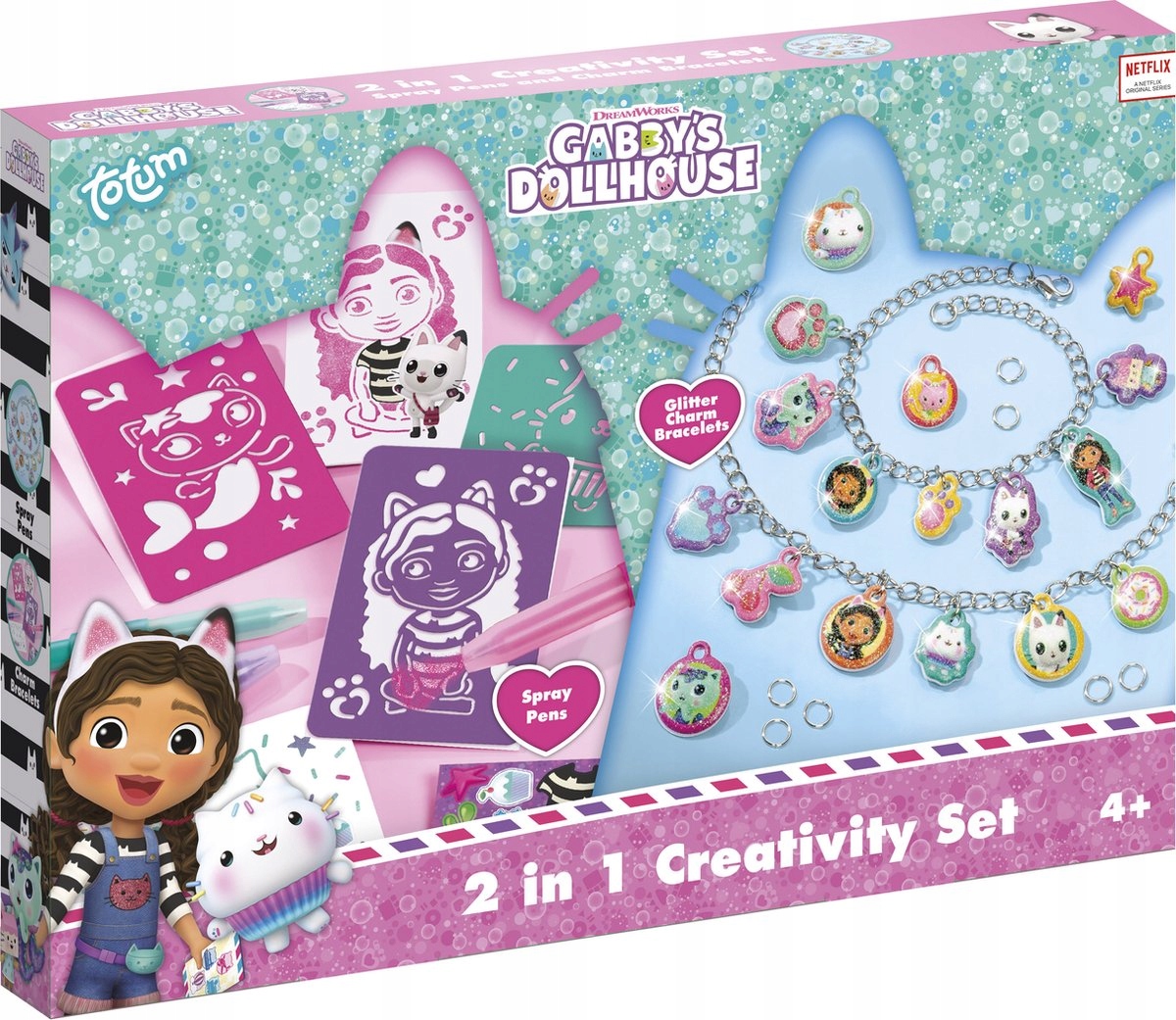 Kreatívna sada - Totum Creative Set na výrobu náramkov Cat Gabi 2in1 House