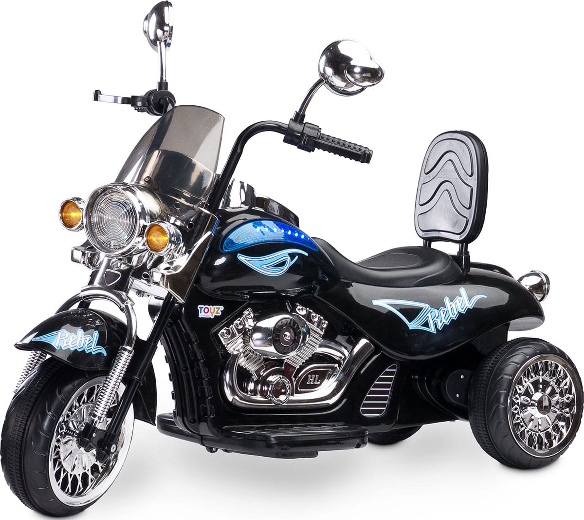 Toyz Rebel vozidlo, motocykel batérie čierna