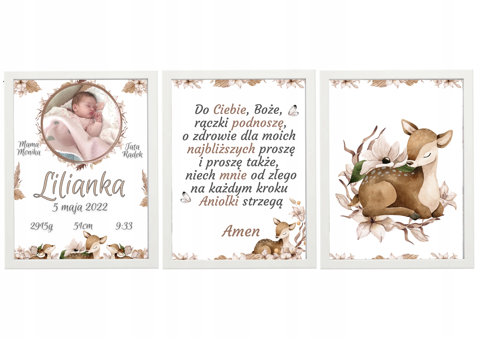 Triptych Detská dekorácia Obrázok záznamu