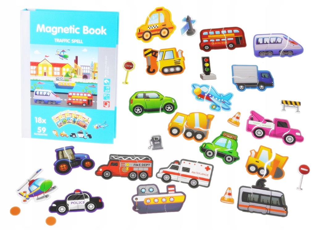 Magnetická stavebnica - Puzzle puzzle magnetické vozidlá magnety