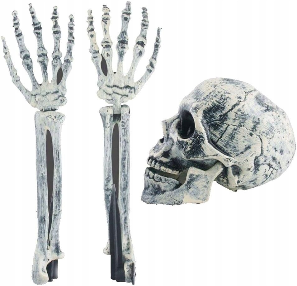 UMELÁ LEBKA S RUKAMI VYTRČUJÚCIMI ZO ZEMNÉHO HALLOWEENU