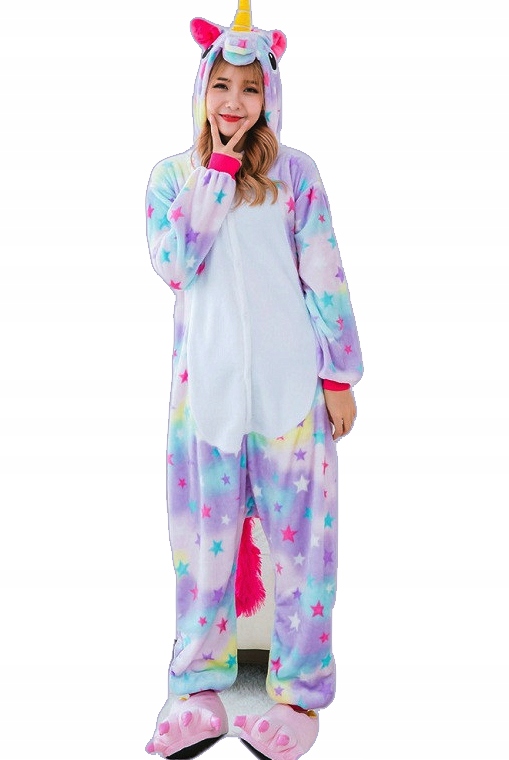 Kostým, maska - Unicorn pyžamy jednorožec Kigurumi Onesie M (P051)