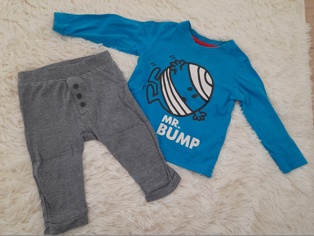 Detský komplet - Baby Set George 74 White, Navy Blue, Blue, Grey 2 PCS.