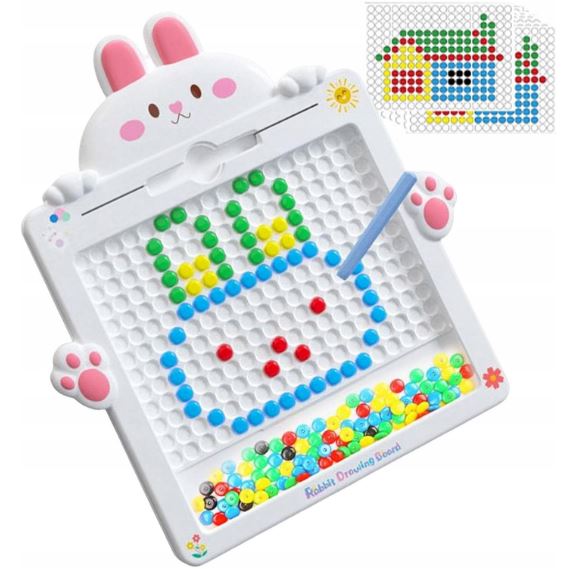 Kriedová, magnetická tabuľa - Mozaické puzzle magnety magnetické dosky Dino Vzdelávacie zmyslové senzory