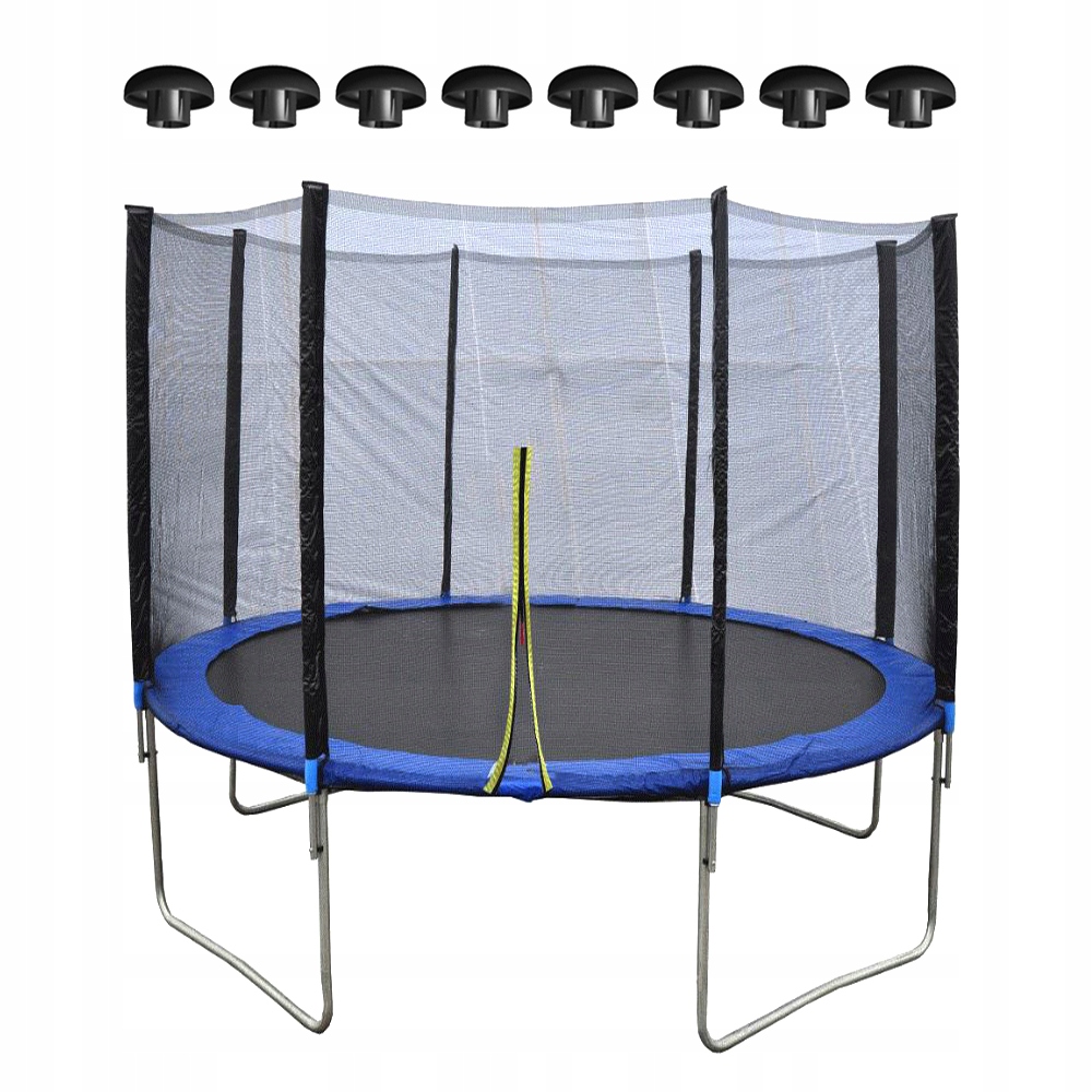 SIEŤ NA TRAMPOLÍNU 366-374 cm VONKAJŠIA SILNÁ OCHRANNÁ ZÁSTUPŇA pre 8 STĹPIKOV, 3,6 m