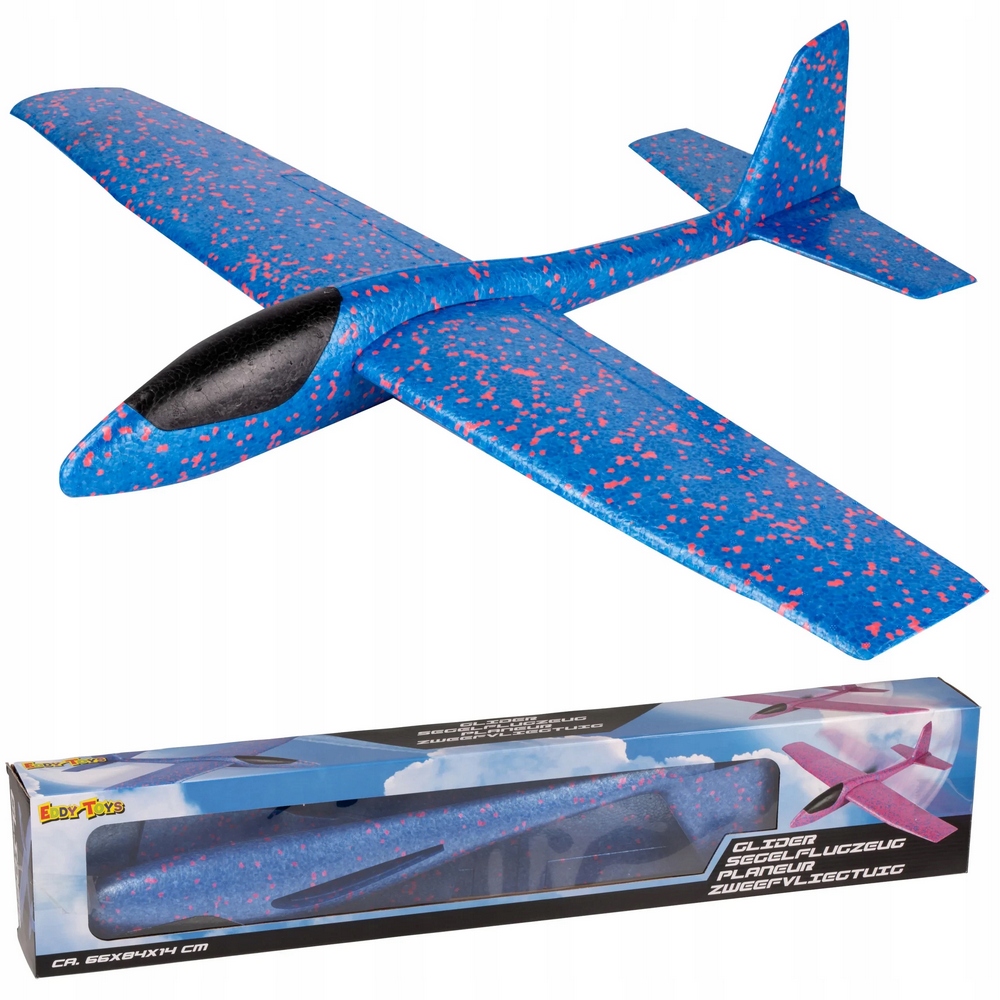 Veľké polystyrénové lietadlo, klzák, polystyrénová šípka EDDY TOYS 84cm