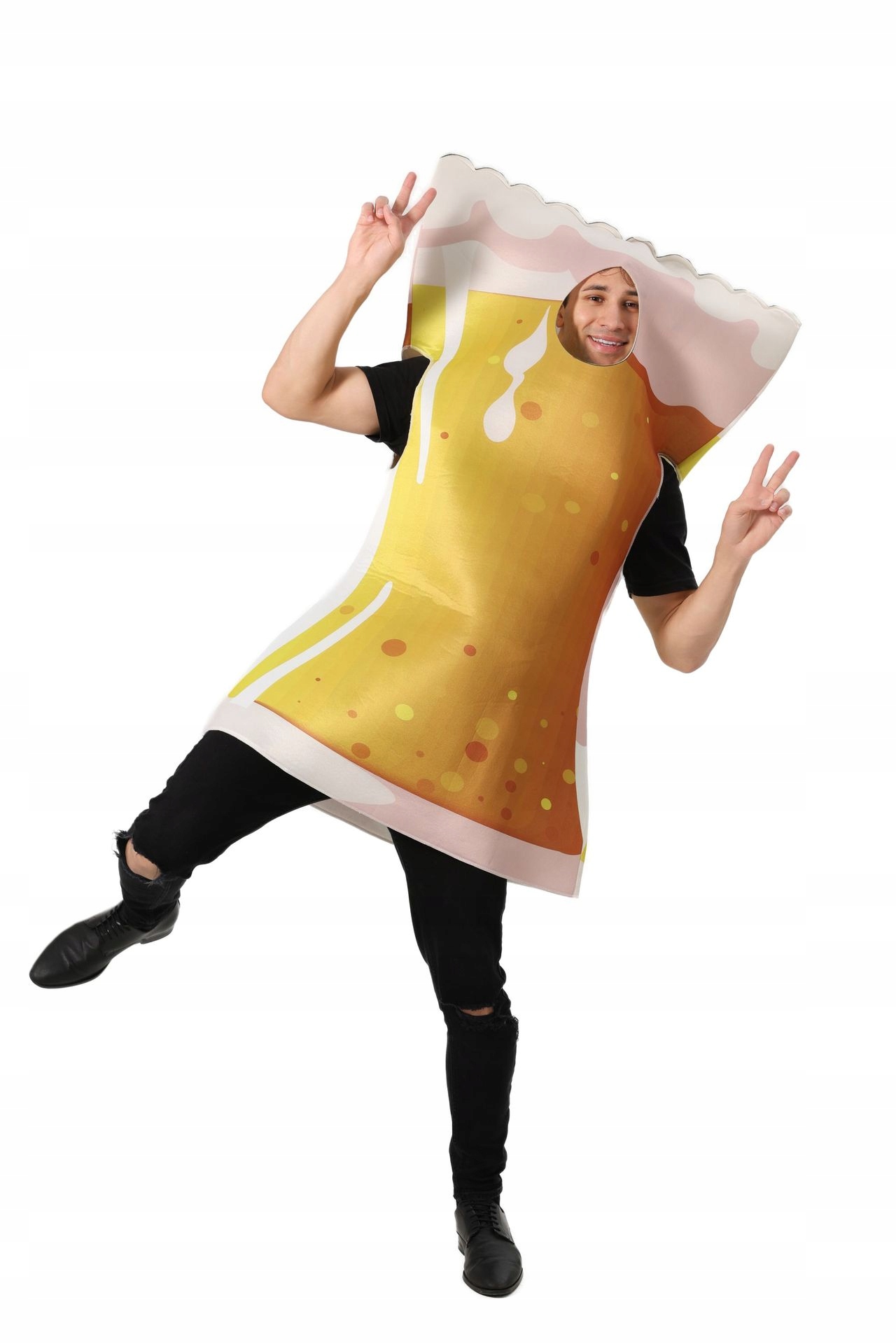 Zábavné halloweenske cosplay kostýmy s pivom a jedlom pre dospelých aj deti