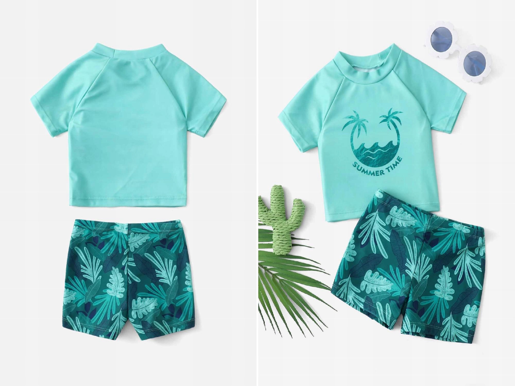 Detské plavky - Dva kusy Shein outfit 70 Green