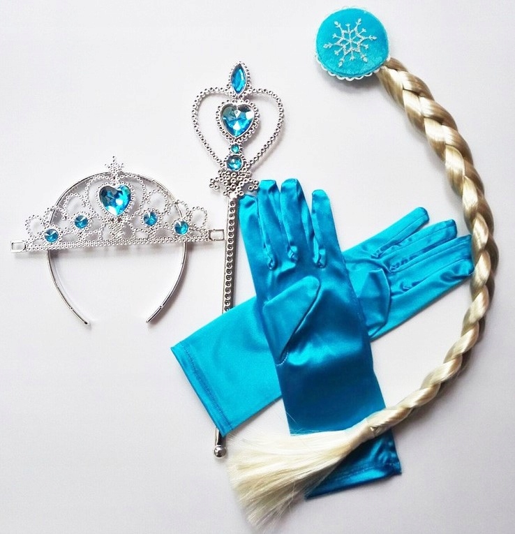 Kostým pre dievča - Braid Crown Rukavice šaty Frozen2kraine ryo