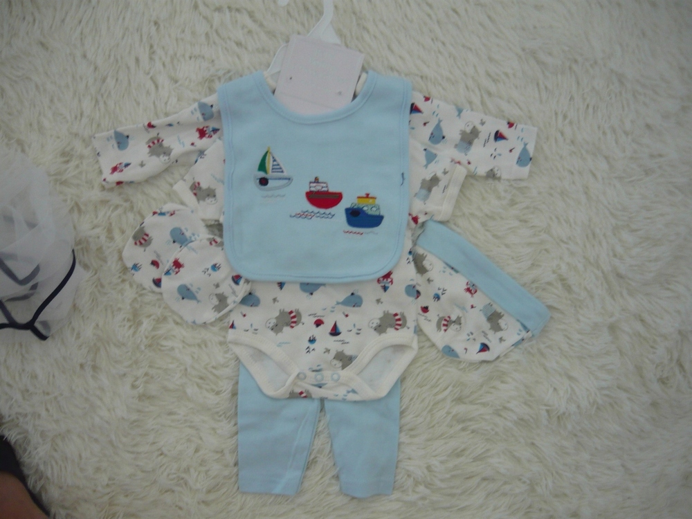 Detský komplet - Baby Set Bebe Bonito 56 White, Blue, Multi -Colored 6 ks.