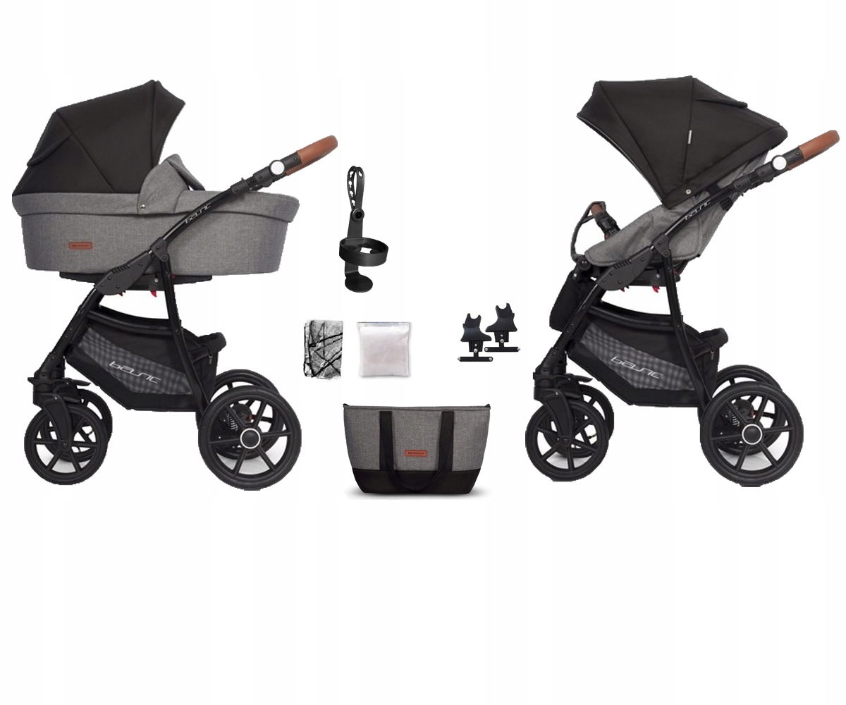 Riko Basic Plus 2in1 kočíka + sivé Fox Príslušenstvo