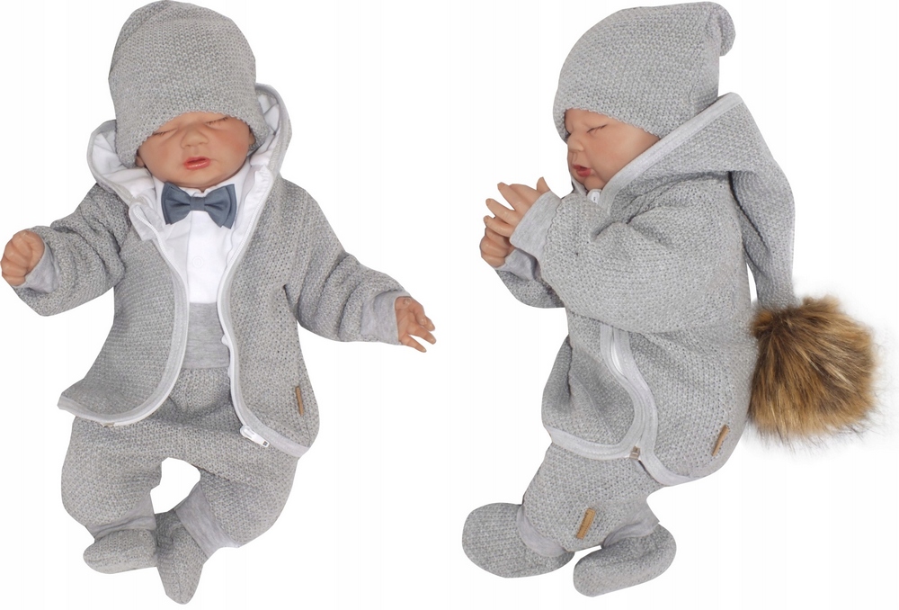 Detský komplet - Baby Set Zyzio a Zuzia 56 Gray 5 PCS.