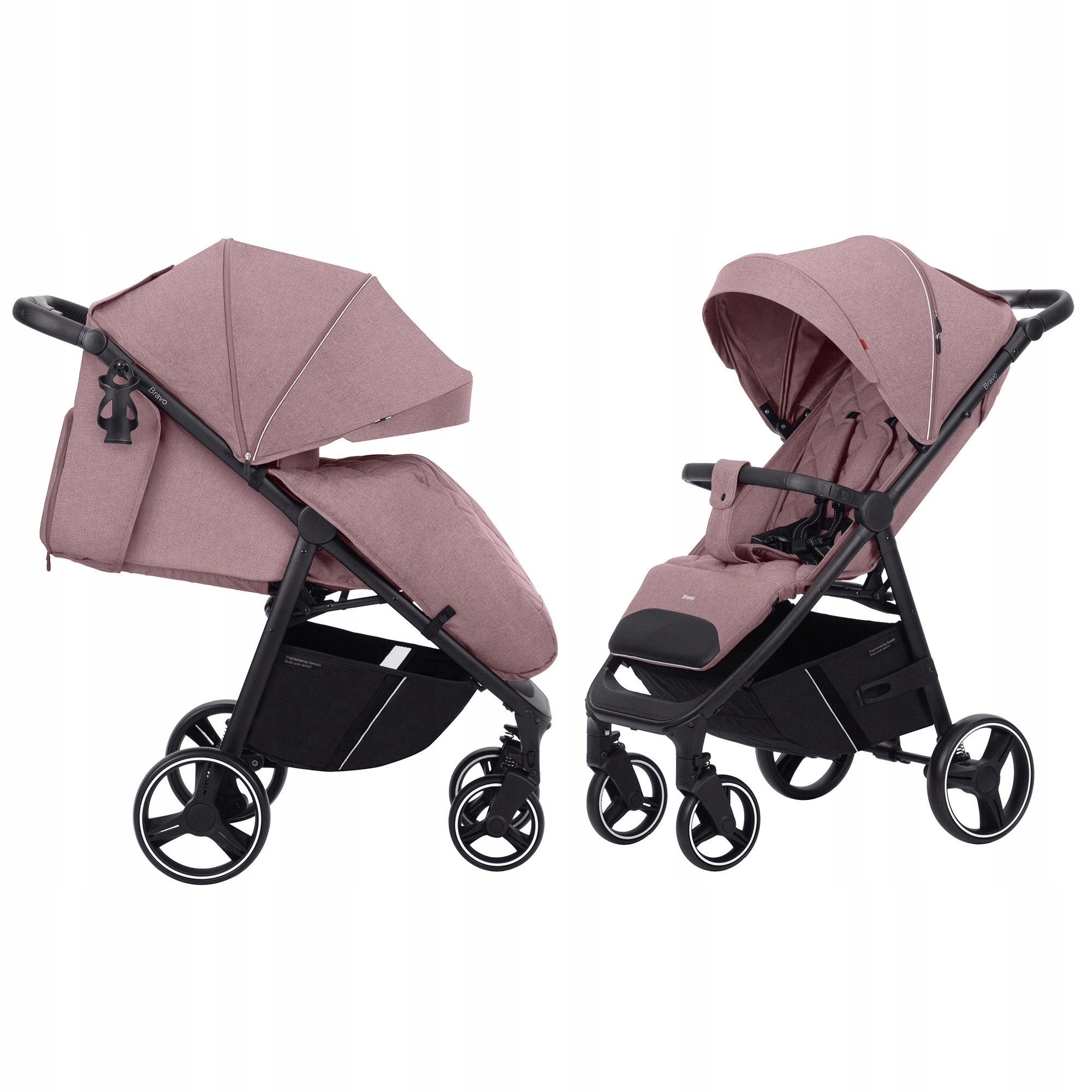 Vychádzkový kočík - Carrello Bravo 2023 CRL-8512 Crystal Pink Stroller