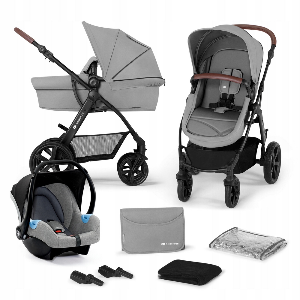 Multifunkčný vozík 3in1 Kinderkraft Moov Ct Grey