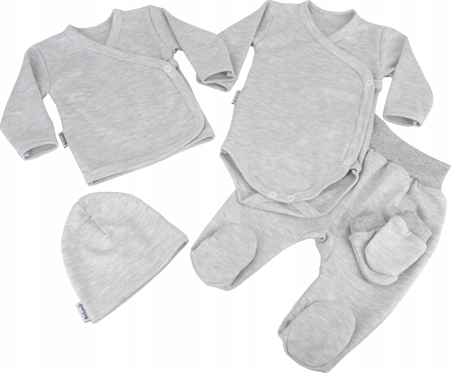 Detský komplet - Baby Set Belove 56 Gray 5 PCS.