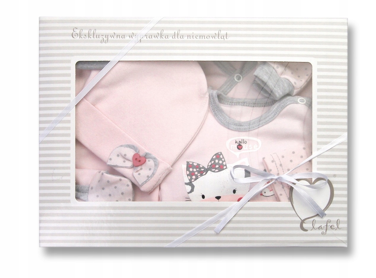 Detský komplet - Baby Set Lafel 62 ECRU, ružová, šedá, viacnásobná 5 ks.