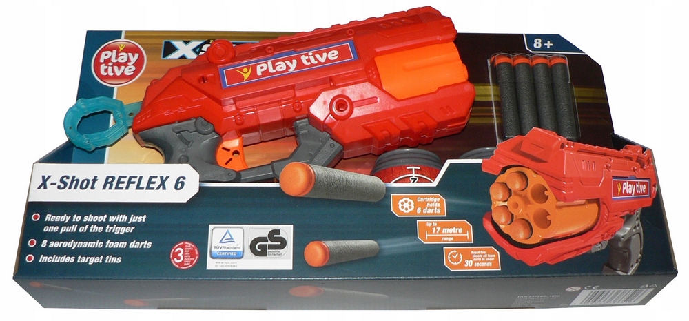 X-SHOT REFLEX LAUNCHER 6 + 8 ŠÍPKY + 3 NÁDOBKY