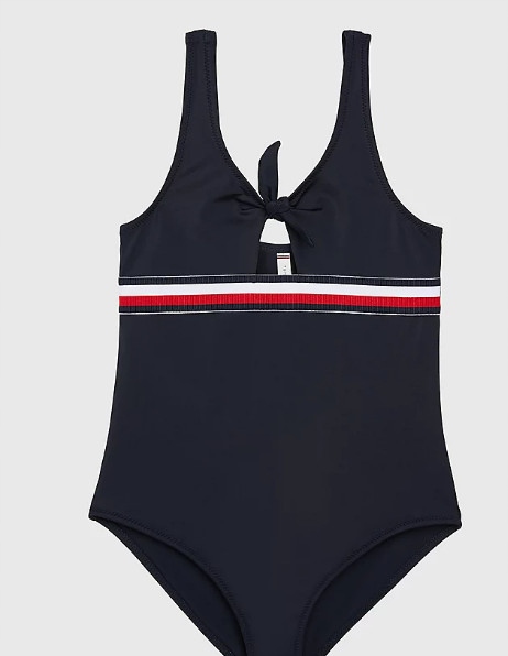 Detské plavky - Jeden -kus outfit Tommy Hilfiger 14 Navy modrá