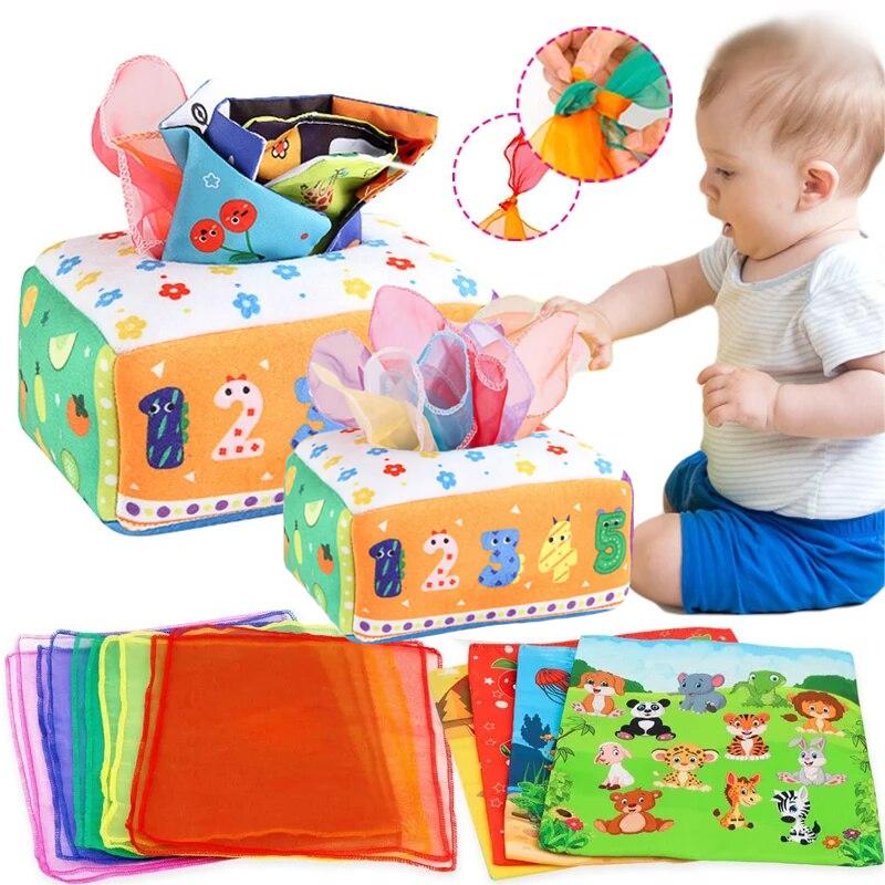 Montessori - Senzorické hračkárske tkanivá na ťahanie