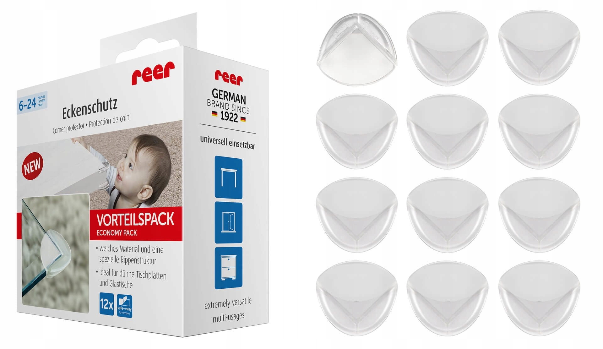 Zabezpečenie pre Reer Corners 12 kusov