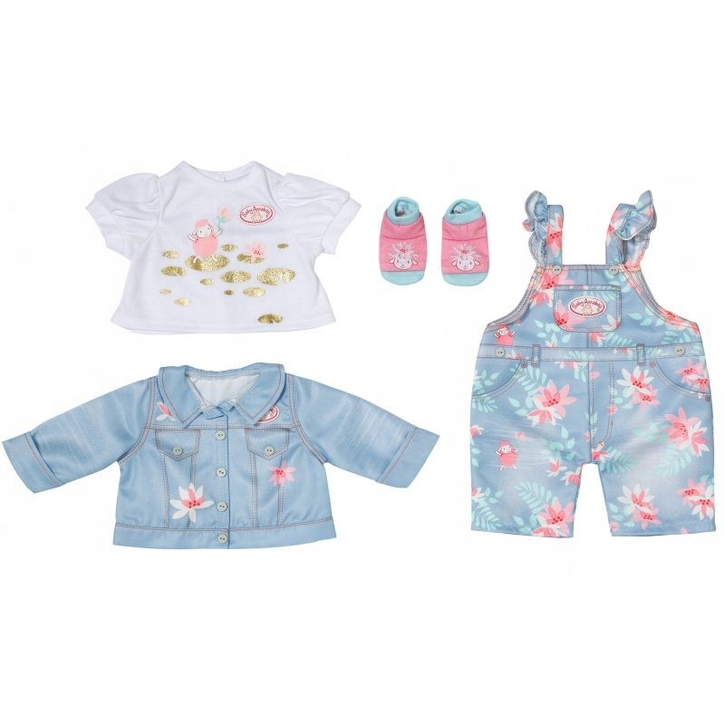 Sada džínsových oblečkov Baby Annabell Deluxe pre bábiky 43 cm 705643