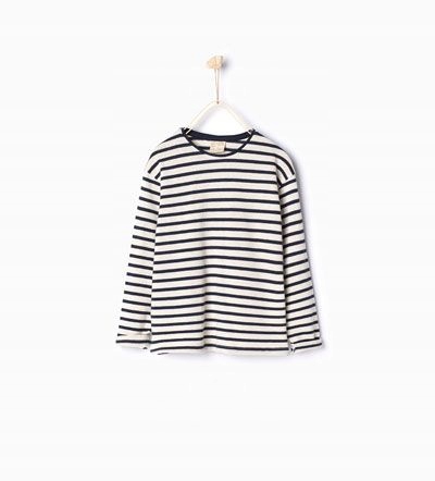 Detský sveter - Zara 128 Ecru sveter, námornícka modrá