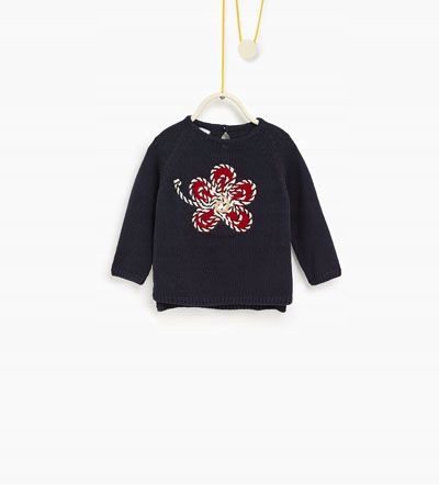 Detský sveter - Zara 86 Brown, Navy modrý sveter
