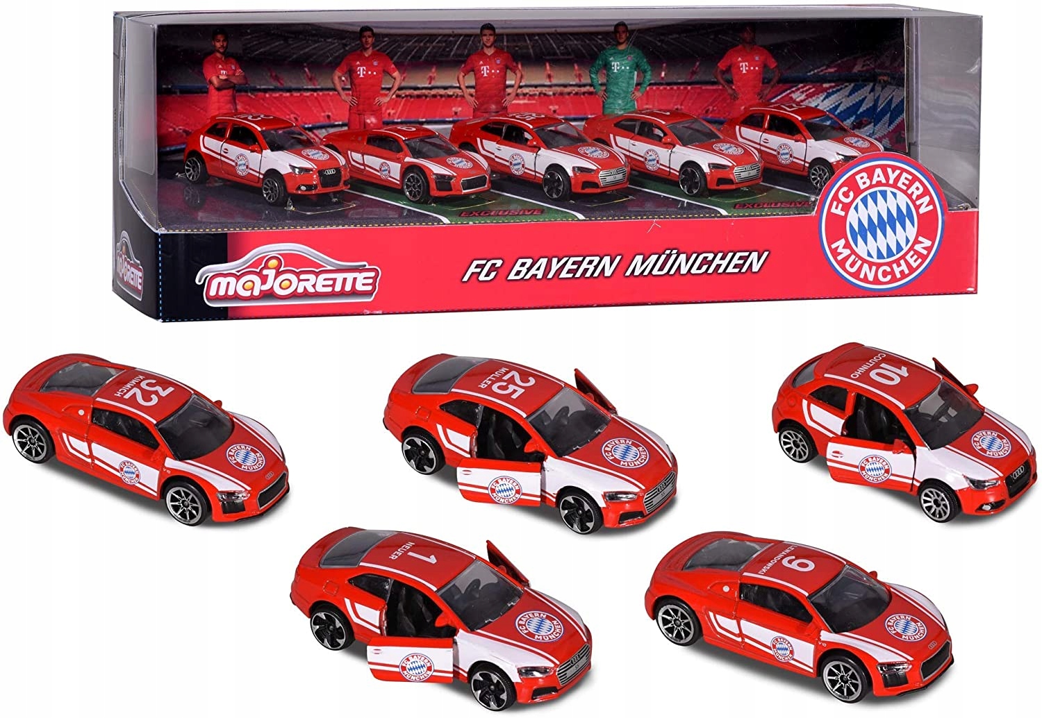 Sada autíčok - Sada 5 kovov Audi FC Bayern Mníchov
