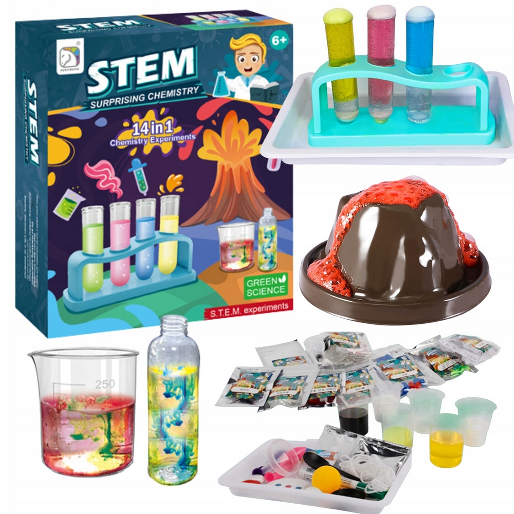 Experimentálna stavebnica - Vzdelávacie set 14 Vedeckých experimentov Výbušná sopka Little Chemist
