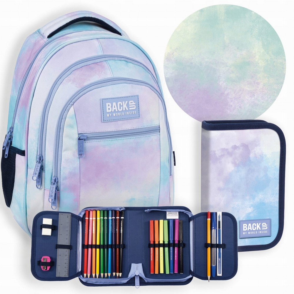 SET BATOH VYBAVENIE PENCASE BACK UP PASTEL