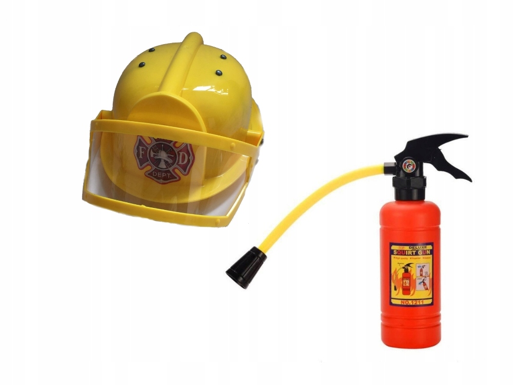 Kostým pre chlapca- Hasič hasiči hasič SEM KASK + Hasiaci prístroj