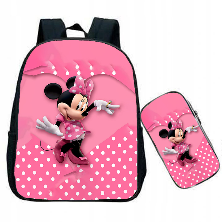 Predškolský batoh - Škola sada batohu ceruzka puzdro myš myš Minnie Mickey