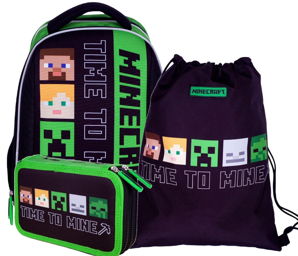 Aktovka - Školská taška Škola+taška+prípad ceruzky Minecraft Cencil