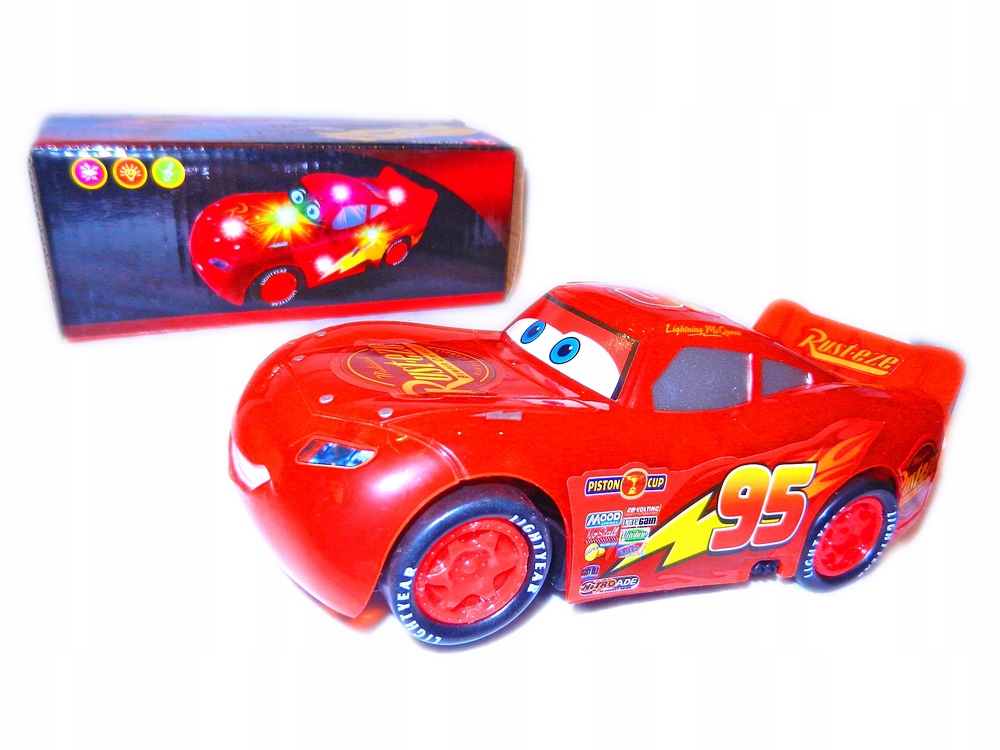 Autíčko pre deti - Zigzag McQueen viedol účinky automobilu skákal zvuk