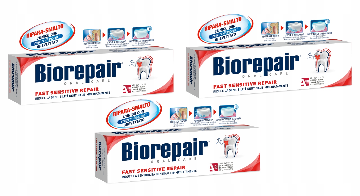 Zubná pasta s citlivými zubami citlivý na biorepair