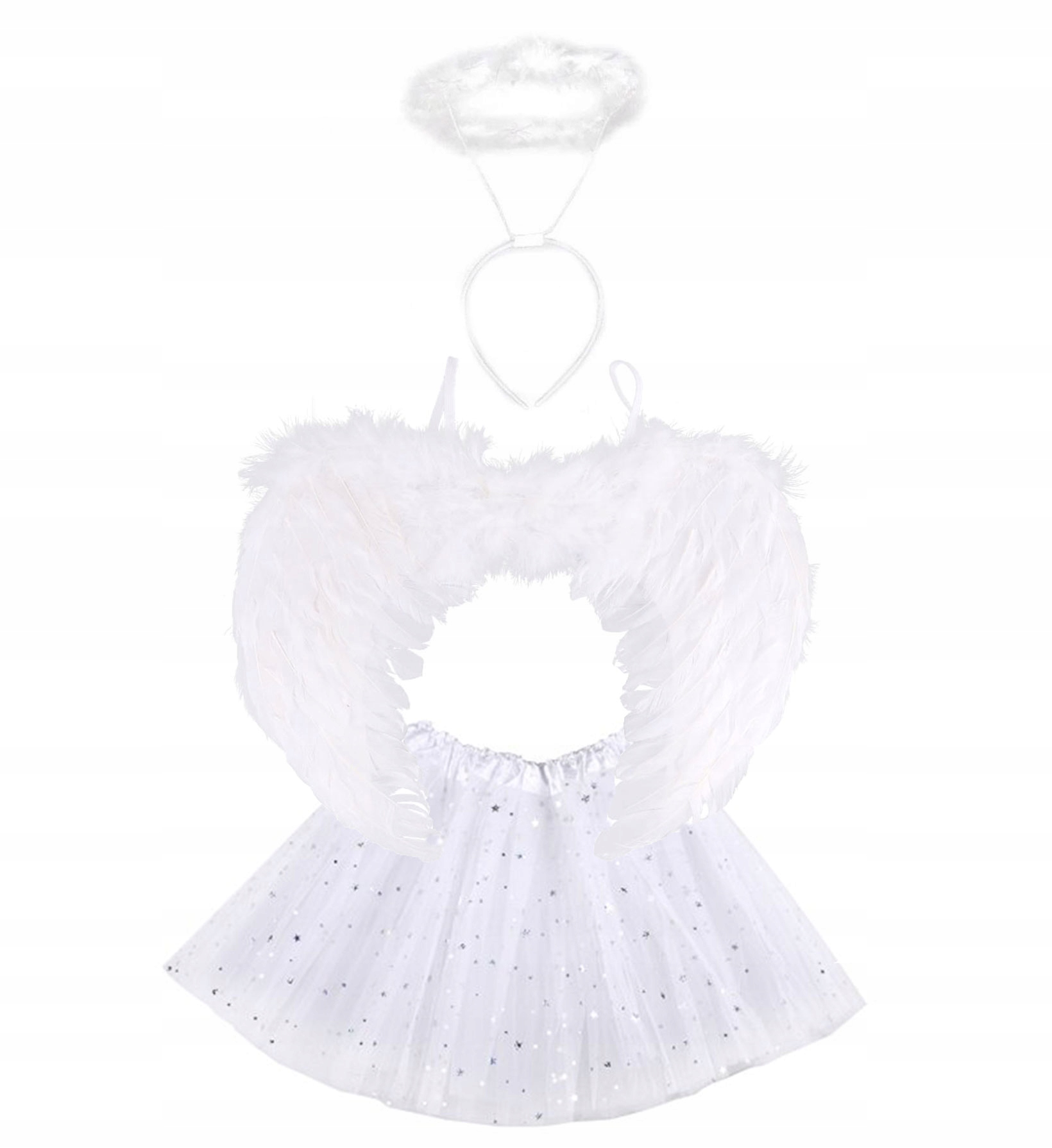 Kostým, maska - Angel Costume Angel Wing Halo sukňa