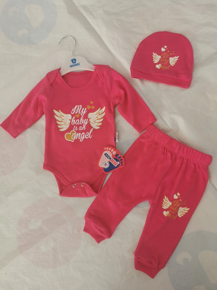 Detský komplet - Detská sada Adim Bebe 62 Pink 3 PCS.
