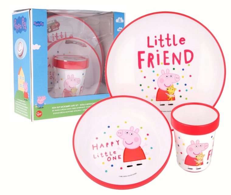 Peppa Pig - Protišmyková súprava riadu