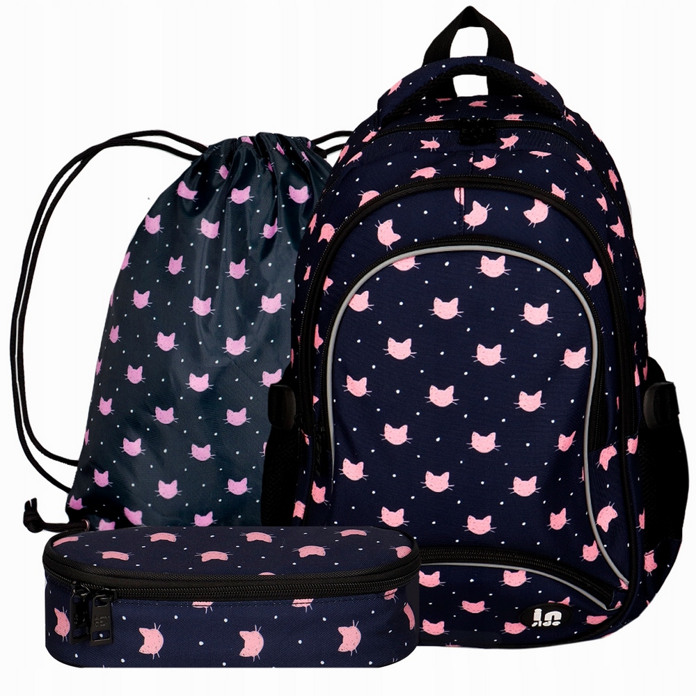 Prvý -grad školský batoh set mačky mačky