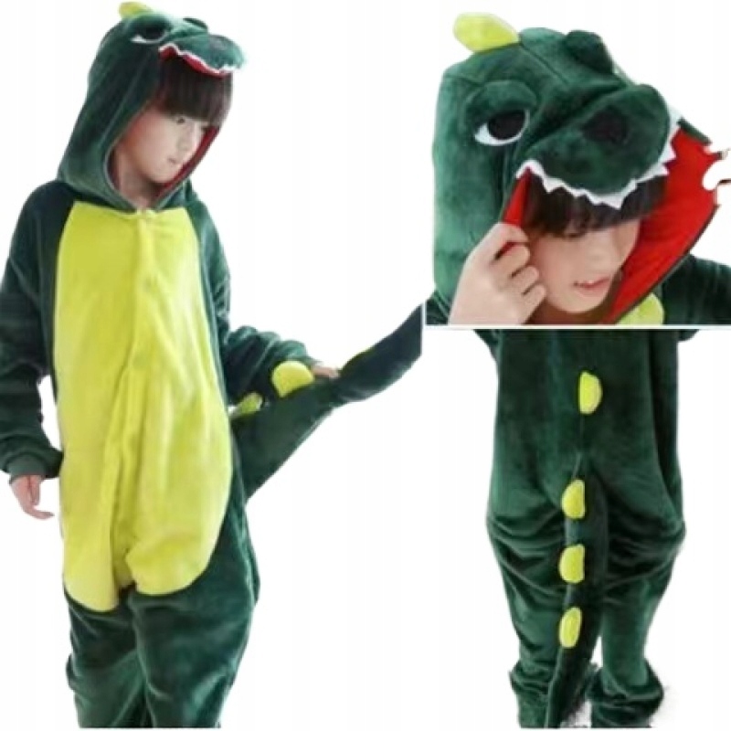 Pyžamo, župán - Onesie (kombinézy) pyžamá veľkosť 120 zelená