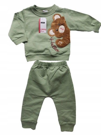 Detský komplet - Dieťa set onno baby 80 hnedé, zelené 2 ks.
