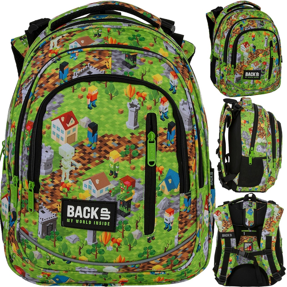 Školský batoh BackUP pre mladých fanúšikov Minecraft