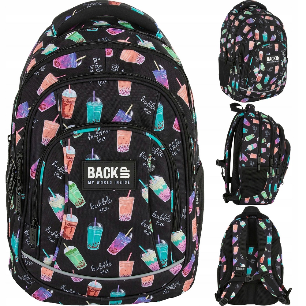 Štýlový školský batoh BackUP Bubble Tea pre dievčatá