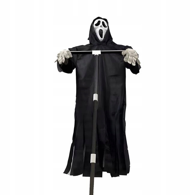 Záhradná halloweenska kričiaca dekorácia strašiaka