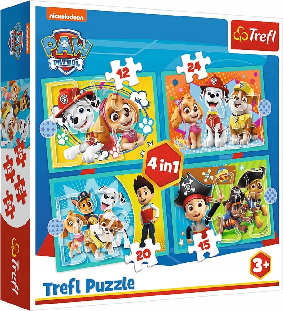 Puzzle pre deti 4+ 4v1 PSI PATROL 4 puzzle