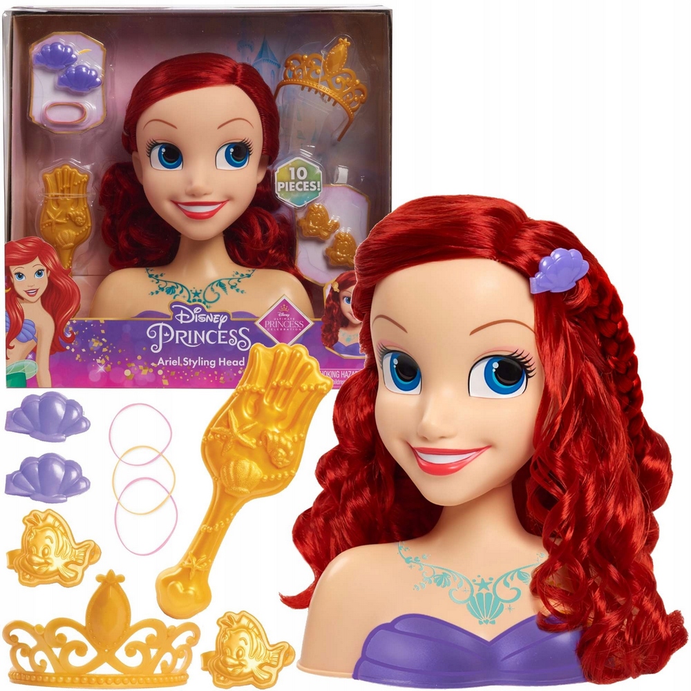 Styling hlava na česanie Ariel Doll+ Cufflinks