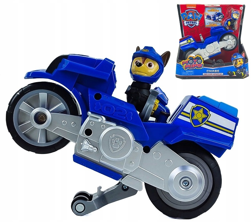 Pes hliadky Chase figurína a motocyklové moto mláďatá