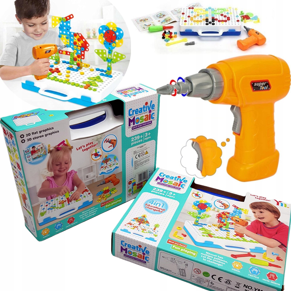 Stavebné bloky skrutkovač skrutkovač 3D set
