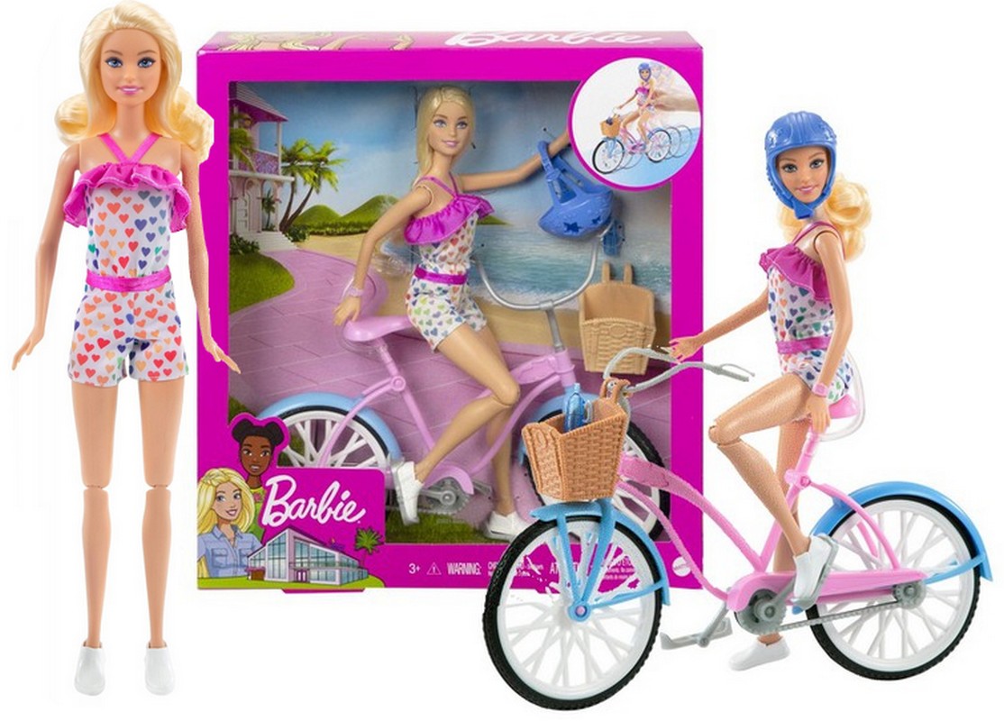 Barbie Doll na bicykli + Hby28 Bike
